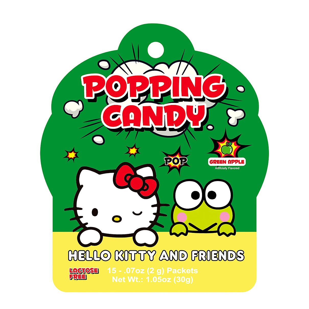 Hello Kitty Popping Candy Hello Kitty and Friends Green Apple - processed
