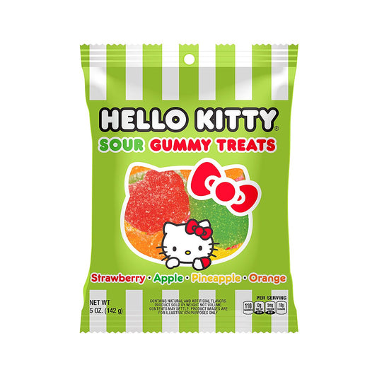 Hello Kitty Sour Gummy Treats - processed