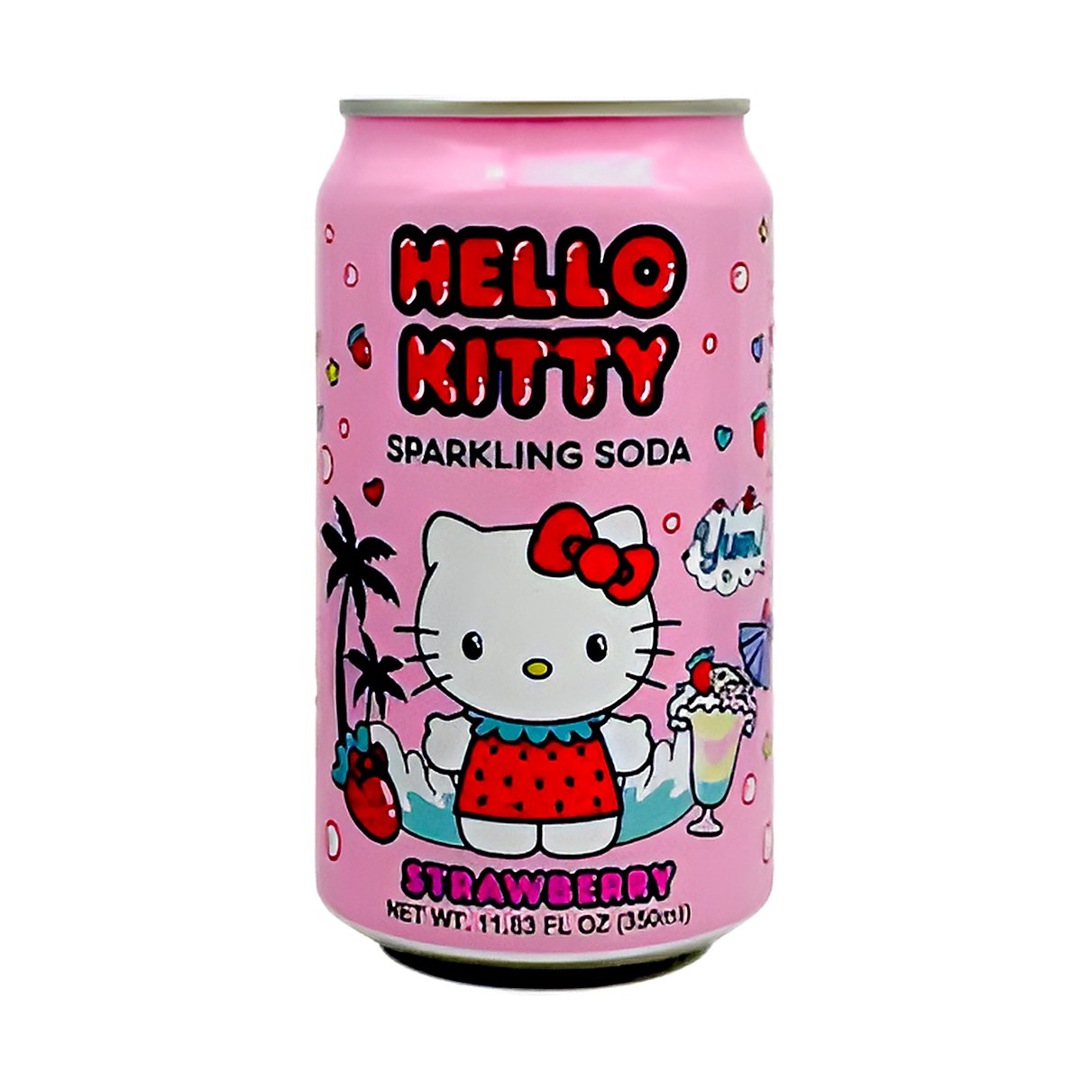 Hello Kitty Sparkling Soda - Strawberry - processed