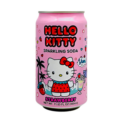 Hello Kitty Sparkling Soda - Strawberry - processed
