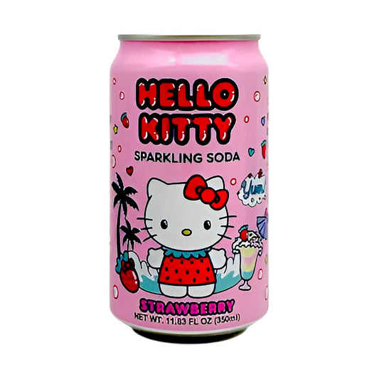 Hello Kitty Sparkling Soda - Strawberry - processed
