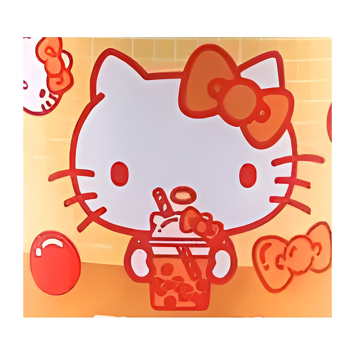 A-Sha Boba Milk Tea Thai Tea Hello Kitty - processed
