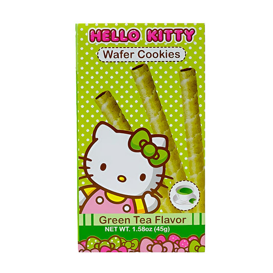 Hello Kitty Wafer Cookies Greentea Flavor - processed