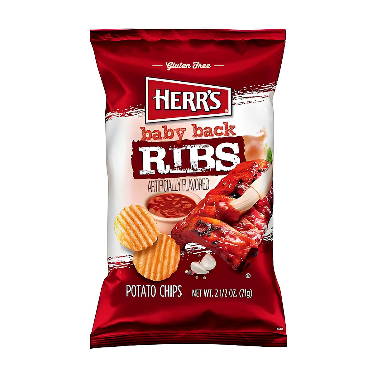 HERR’S Baby Back Rib Chips - processed