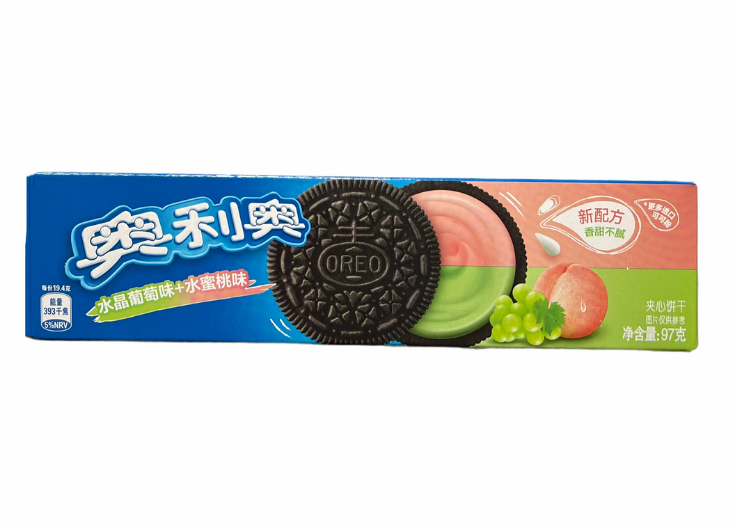 Oreo Crystal Grape & Peach Flavor China 97g
