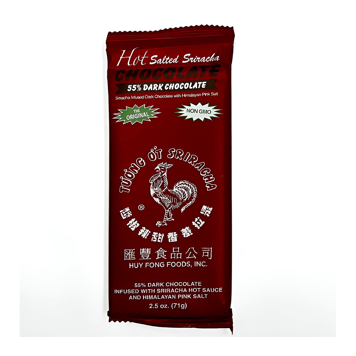 Hot Salted Sriracha chocolate 55% dark - processed