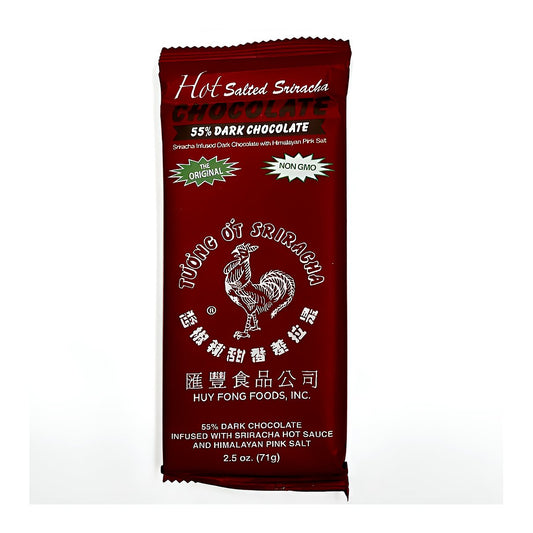 Hot Salted Sriracha chocolate 55% dark - processed