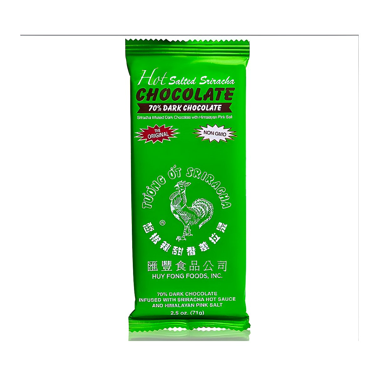 Hot Salted Sriracha chocolate 70% Dark - processed