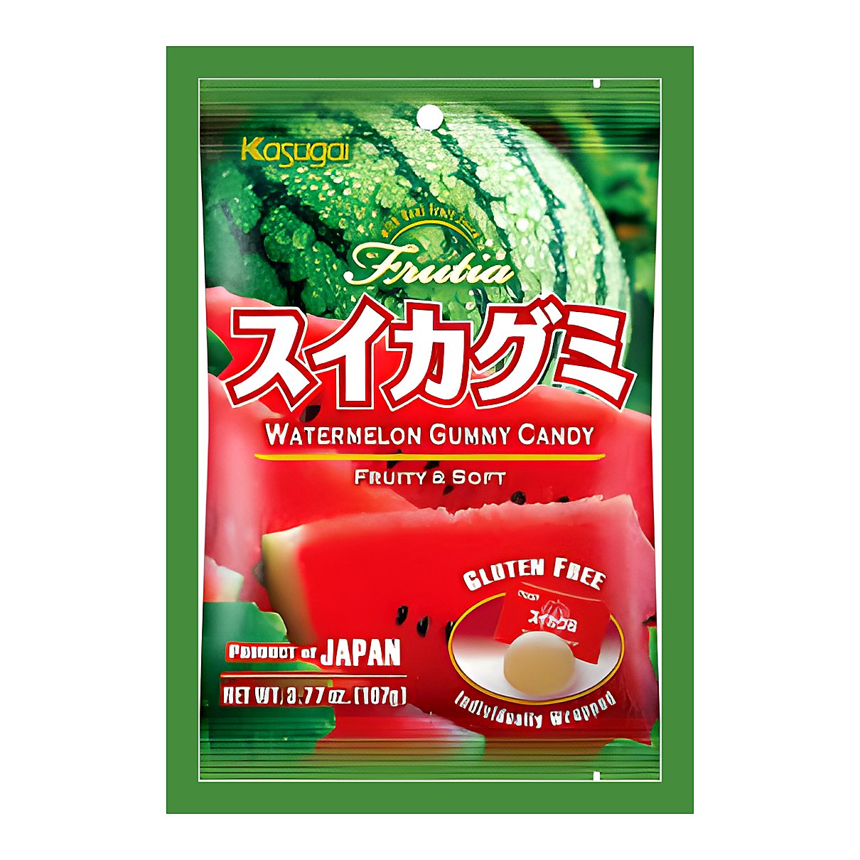 Kasugai watermelon gummy candy - processed