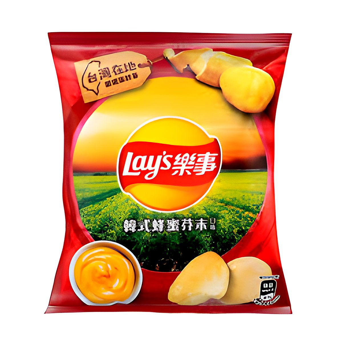 Lays potato chips Korean Honey Mustard Flavor - processed