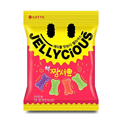 Lotte Jellycious Mixed Fruit Super Sours - processed