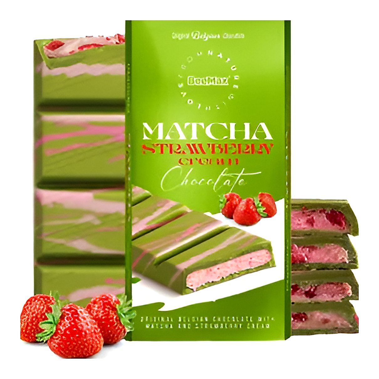 Matcha Strawberry Cream Dubai Chocolate Big – Exotic Snack Guys Texas