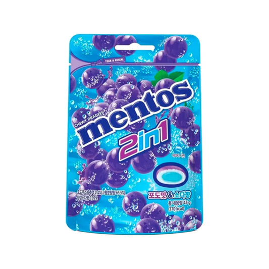 Mentos 2 in 1 Grape & Soda Flavor