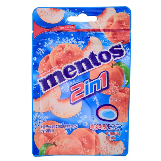 Mentos 2 in 1 Peach & Soda Flavor