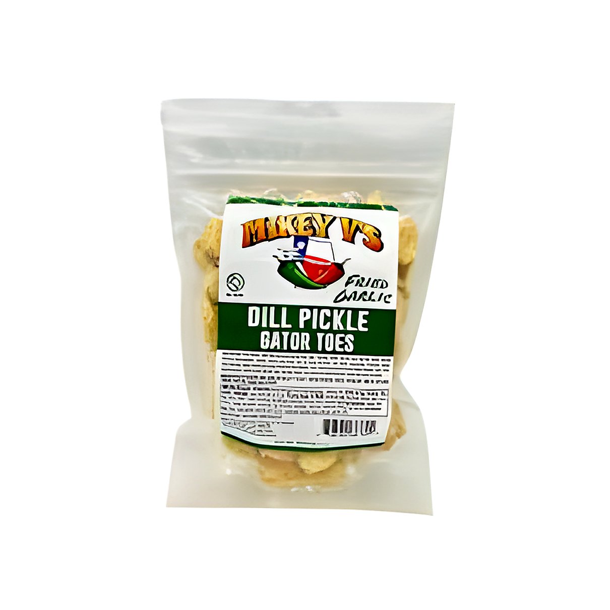 Mikey V’s Dill Pickle Gator Toes Fried Garlic - processed