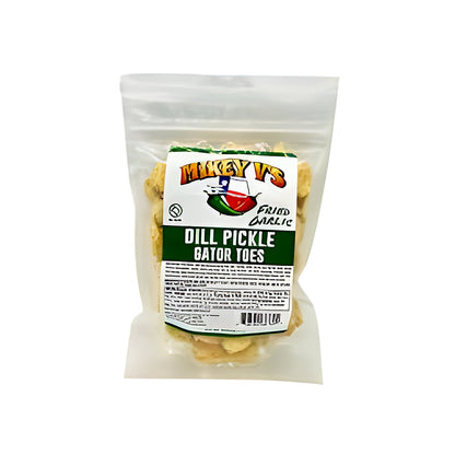 Mikey V’s Dill Pickle Gator Toes Fried Garlic - processed