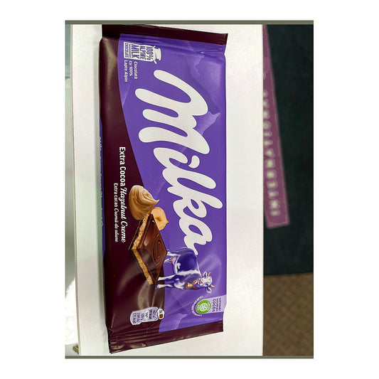 Milka extra cocoa hazelnut crème - processed