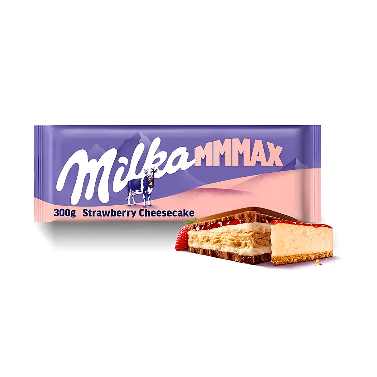 Milka Max Strawberry Cheesecake - processed