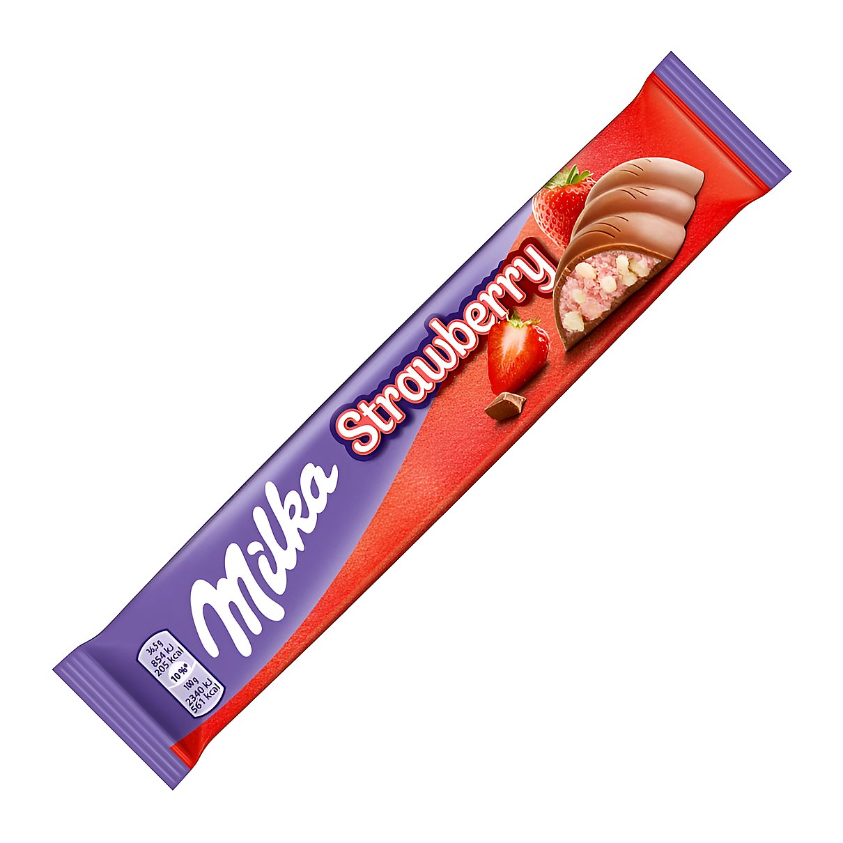 Milka strawberry bar - processed