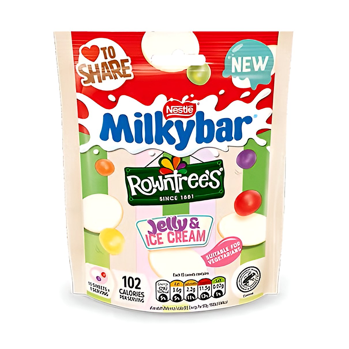 Milkybar Rowntree’s Jelly & Ice Cream - processed