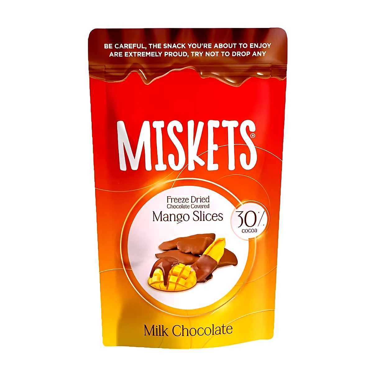 Miskets chocolate mango slices - processed