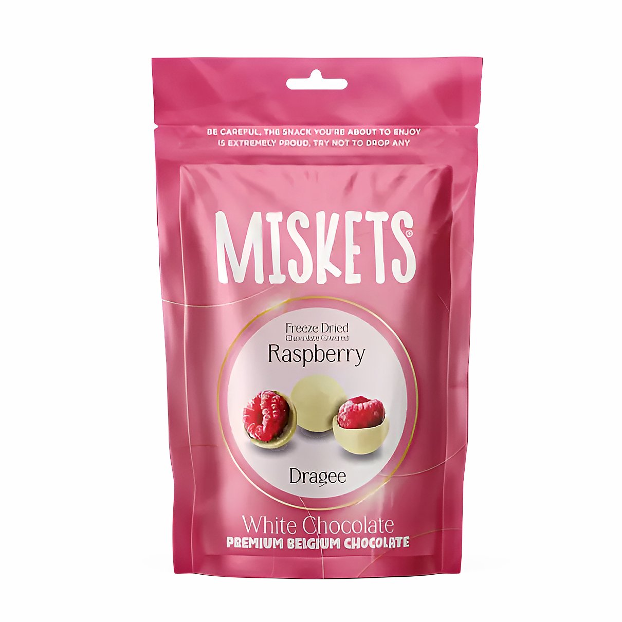 Miskets freeze dried raspberry chocolate - processed