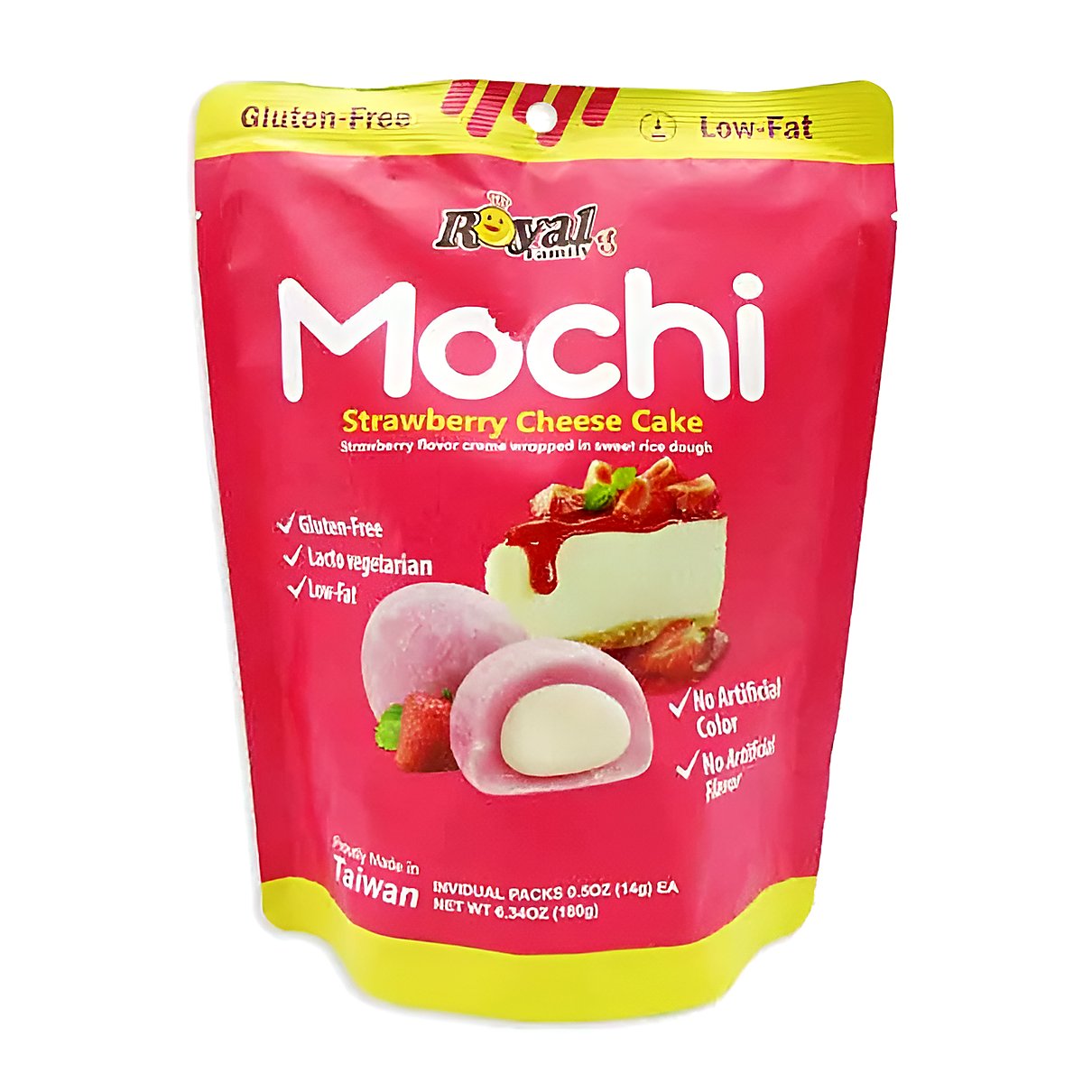 Royal family Mochi Strawberry Cheasecake - processed