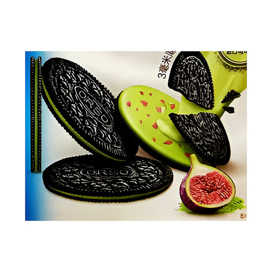 Mondelez Oreo Thins Sandwich Biscuit - Matcha Fig - processed