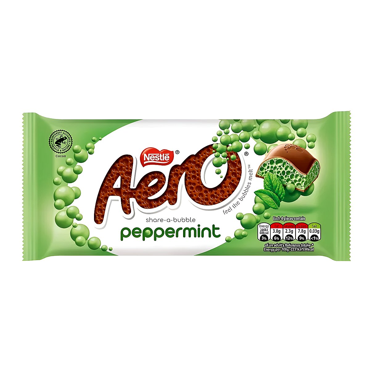 Nestle Aero Bubbly Peppermint - processed