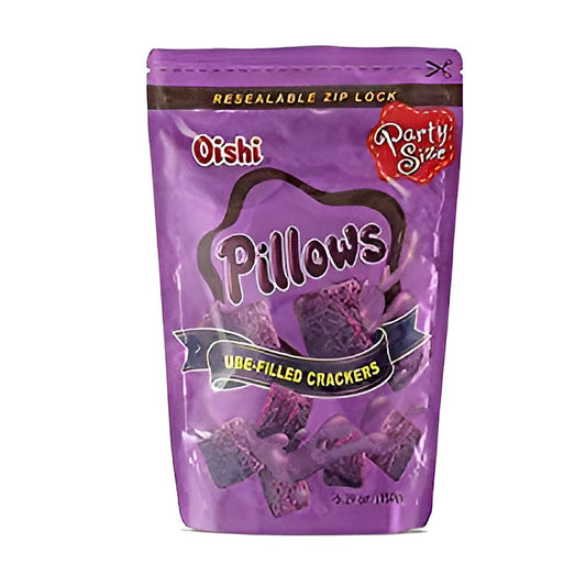 Oishi Pillows Ube Filled Crackers - processed