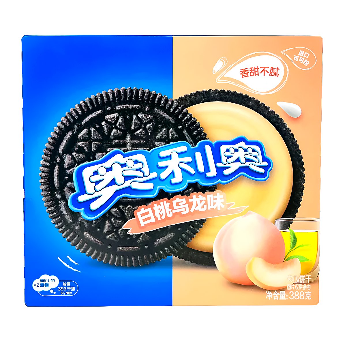 Oreo Sandwich Biscuits Peach Oolong flavor - processed
