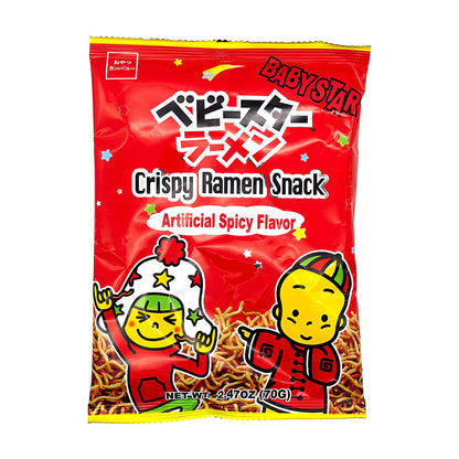 Oyatsu Baby Star Crispy Ramen Snack Spicy Flavor - processed