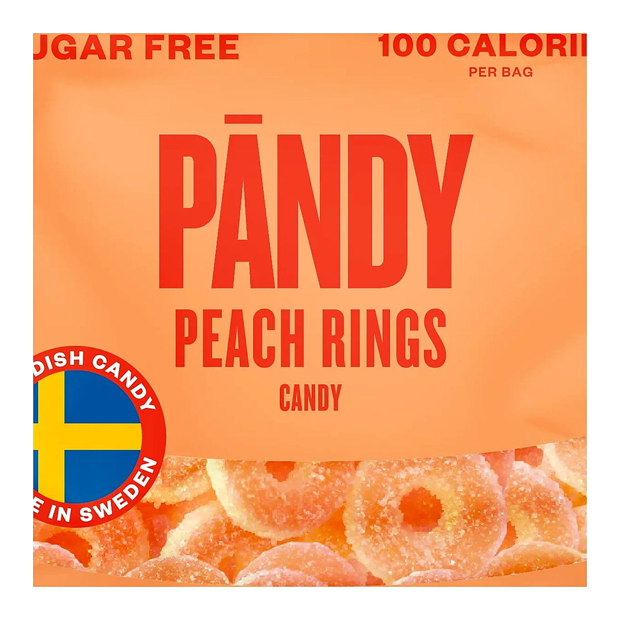 Pandy Peach Rings Candy - processed