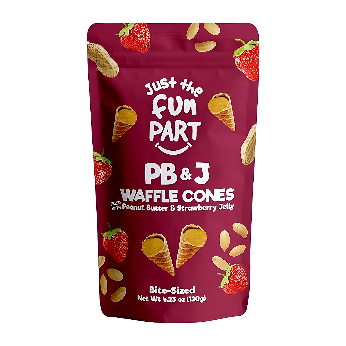 PB&J Waffle Cones - processed