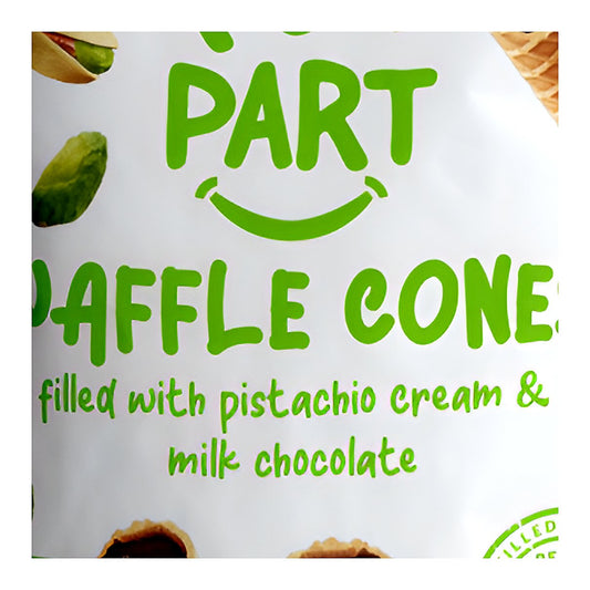 Pistachio Waffle Cones - processed