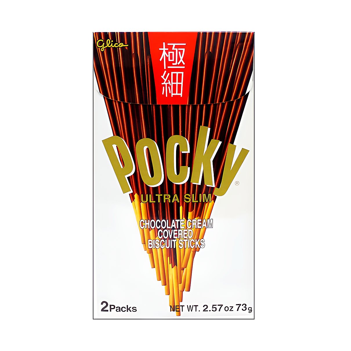 Pocky Ultra Slim Chocolate Cream Biscuit Sticks - processed