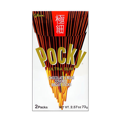 Pocky Ultra Slim Chocolate Cream Biscuit Sticks - processed