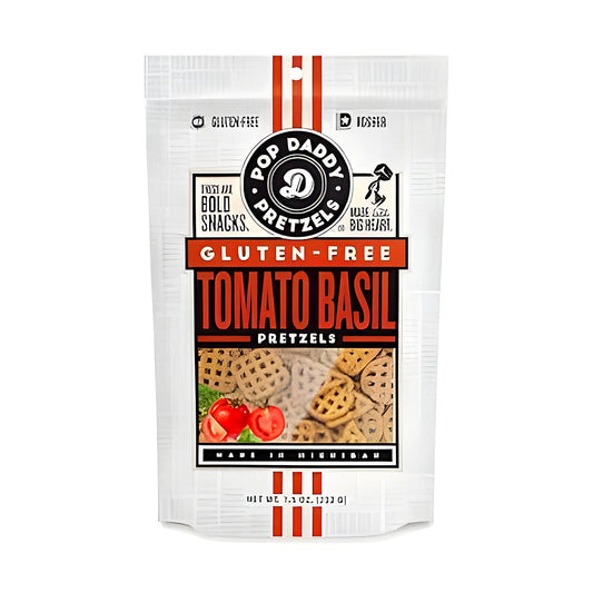 Pop Daddy Pretzels - Gluten Free Tomato Basil 7.5oz - processed