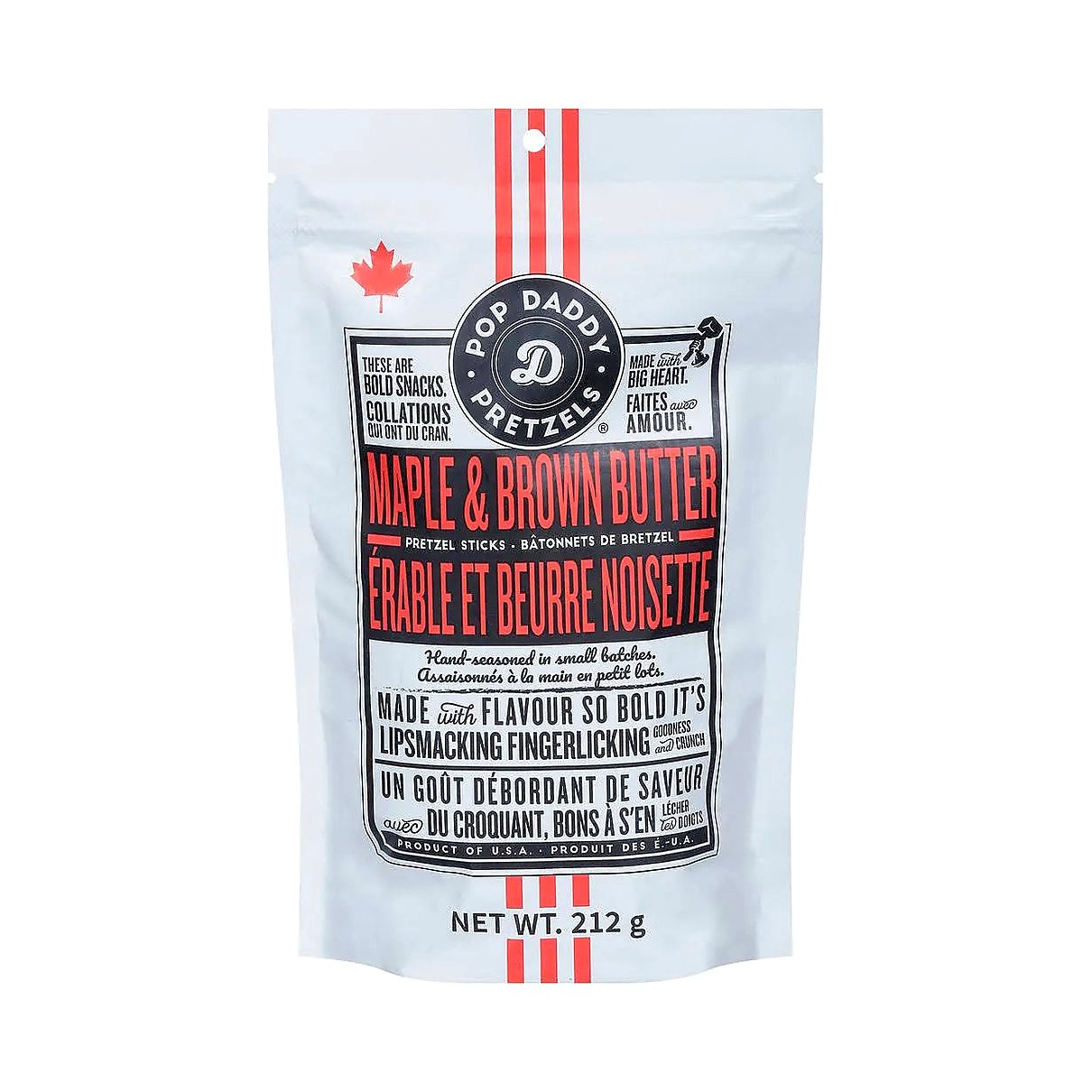Pop Daddy Pretzels Maple & Brown Butter 7.5 oz - processed
