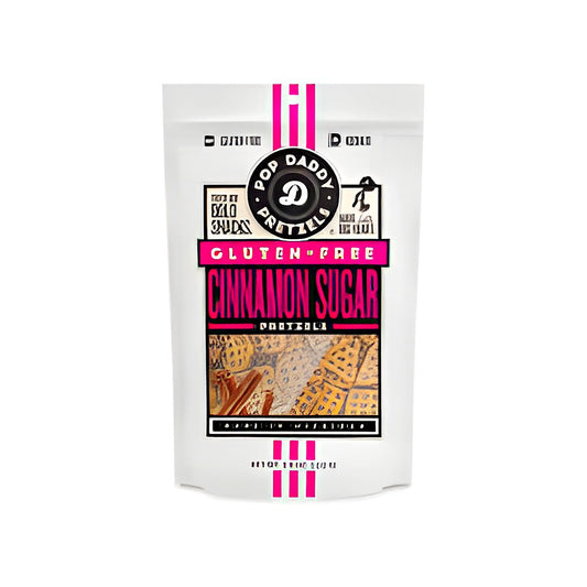 Pop Daddy Pretzels Gluten Free - Cinnamon Sugar - processed