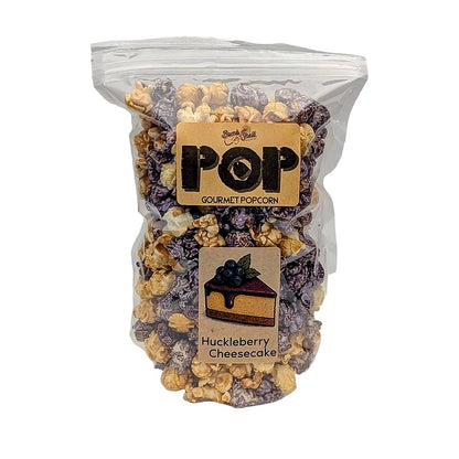 Pop Gourmet Popcorn - Huckleberry Cheesecake - processed