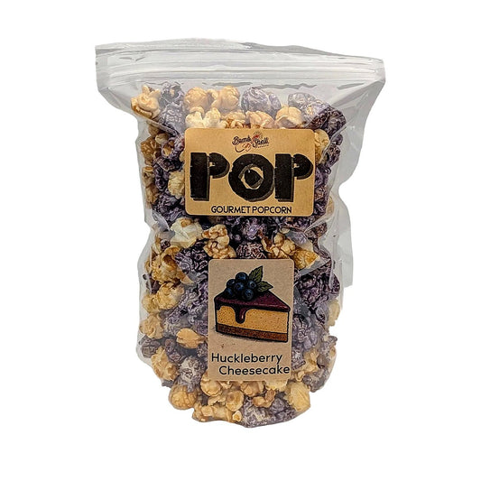 Pop Gourmet Popcorn - Huckleberry Cheesecake - processed