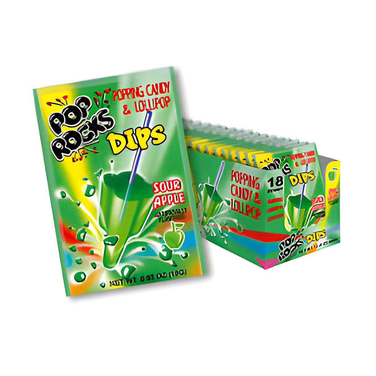 Pop Rocks Dips Sour Apple - processed
