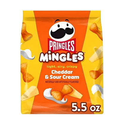 Pringles mingles cheddar and sour cream - processed