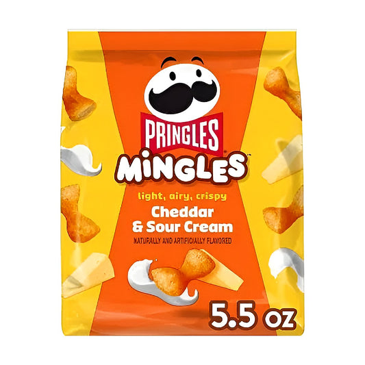 Pringles mingles cheddar and sour cream - processed