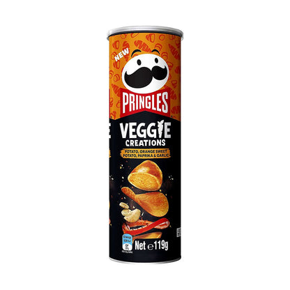 Pringles Veggie Chips Sweet Potato With Garlic & Chilli Paprika - processed