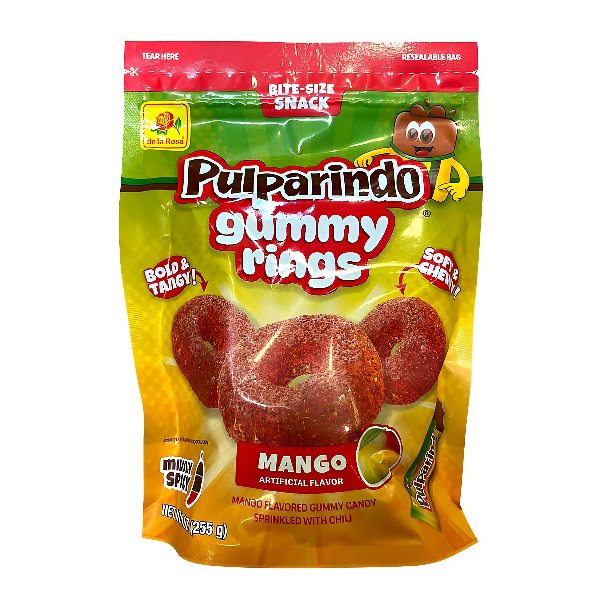 Pulparindo mango gummy rings - processed