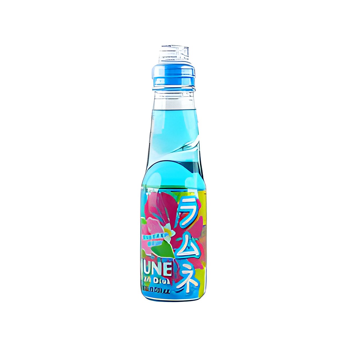 Ramune Carbonated Soft Drink - Hawaiian Blue - processed
