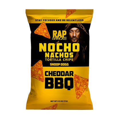 Rap Snacks Nacho Tortilla Chips Snoop Dogg Cheddar BBQ - processed