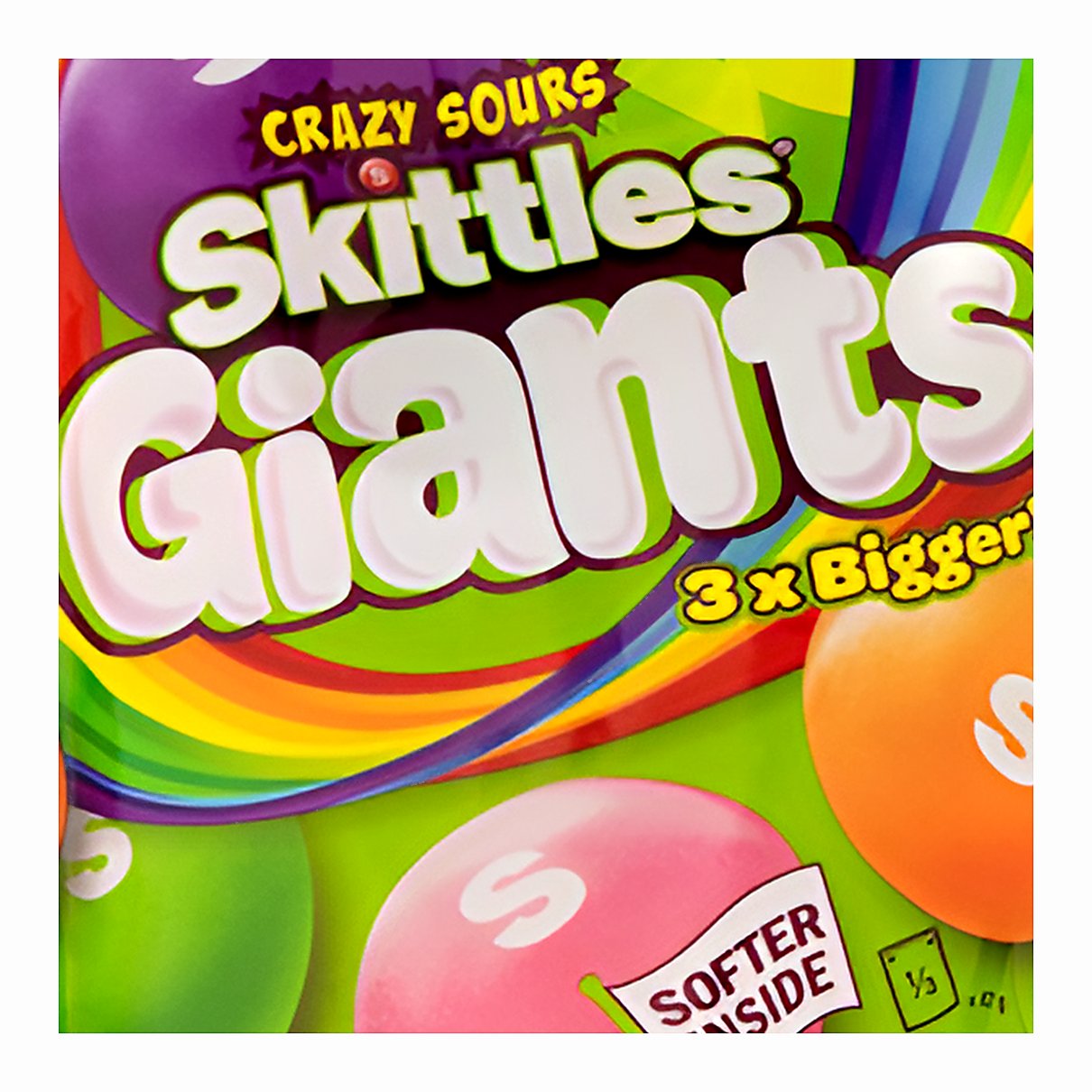 Skittles Giants Sours 3X Bigger - processed